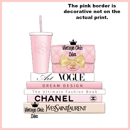 Blush Pink Chanel Starbucks Set3 Wh Bg-