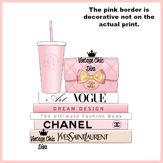 Blush Pink Chanel Starbucks Set4 Wh Bg-