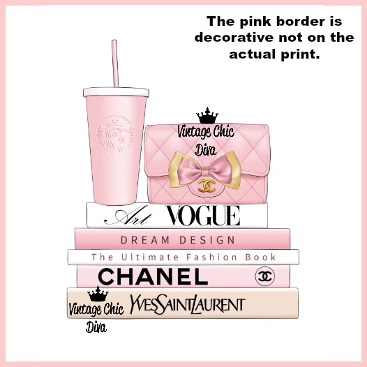 Blush Pink Chanel Starbucks Set5 Wh Bg-