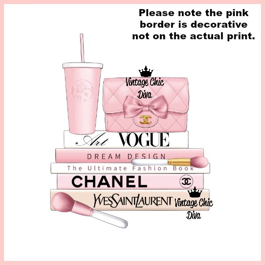 Blush Pink Chanel Starbucks Set7 Wh Bg-