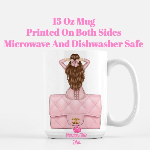 Blush Pink Fashion Girl11 Coffee Mug-
