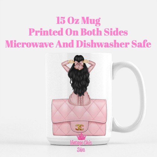 Blush Pink Fashion Girl12 Coffee Mug-