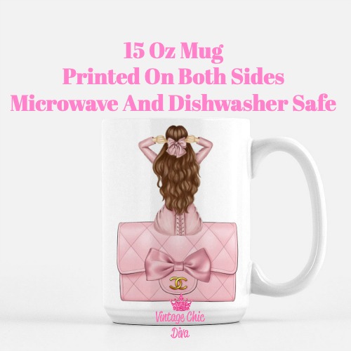 Blush Pink Fashion Girl16 Coffee Mug-