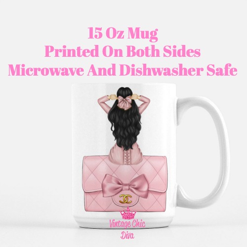 Blush Pink Fashion Girl17 Coffee Mug-