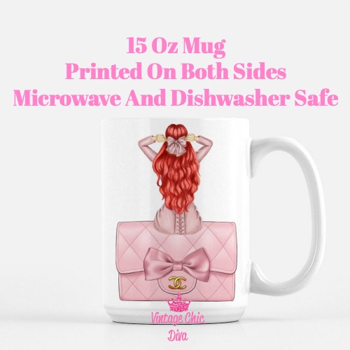 Blush Pink Fashion Girl19 Coffee Mug-