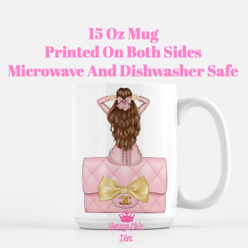 Blush Pink Fashion Girl21 Coffee Mug-