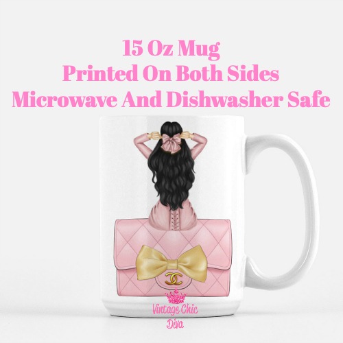 Blush Pink Fashion Girl22 Coffee Mug-