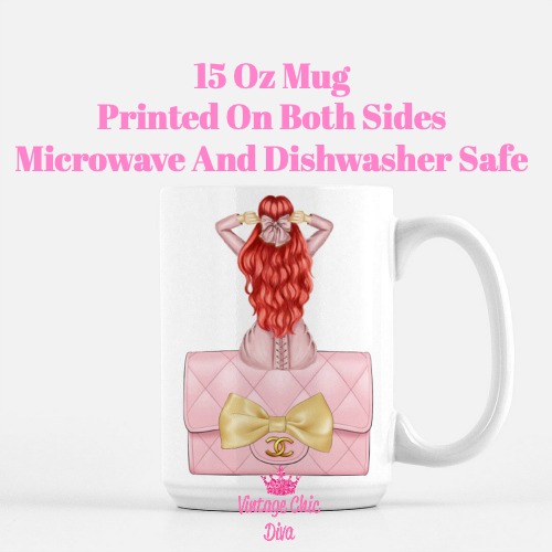 Blush Pink Fashion Girl24 Coffee Mug-