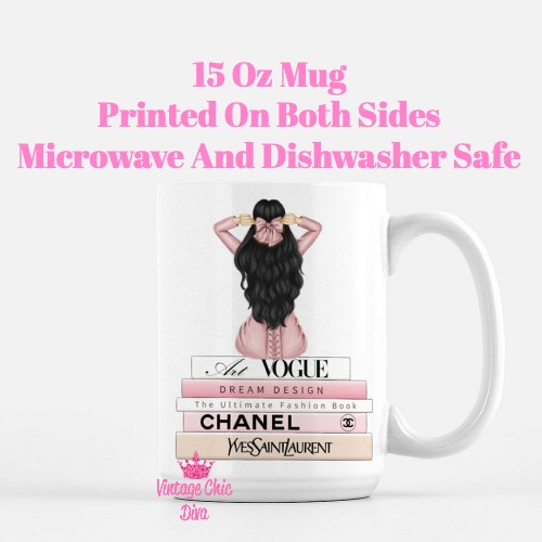 Blush Pink Fashion Girl7 Coffee Mug-