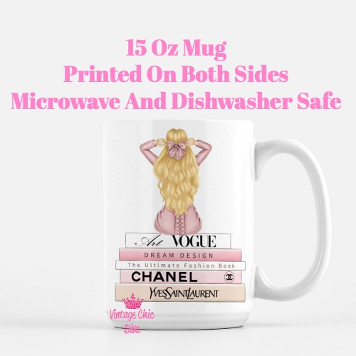 Blush Pink Fashion Girl8 Coffee Mug-