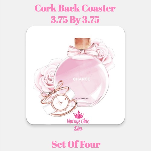 Chanel Chance Pink Perfume Set1 Coaster-