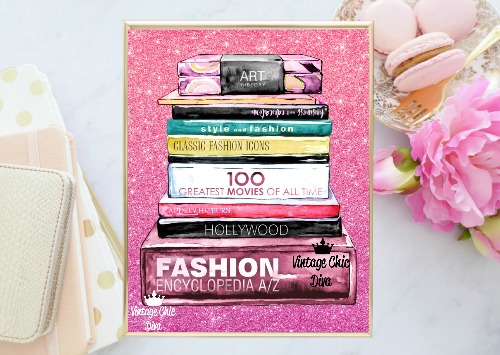 Fashion Books Wall Art Prints