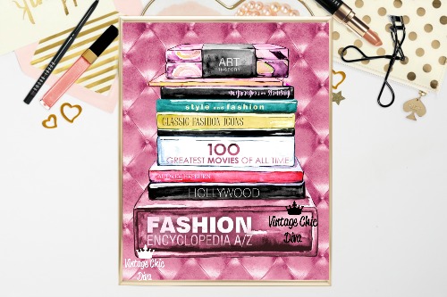 Fashion Books Pink Tufted2 Background-