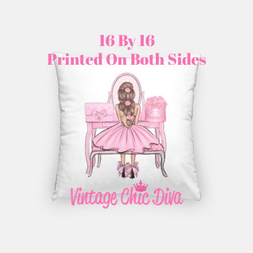 Flower Vanity Girl13 Pillow Case-