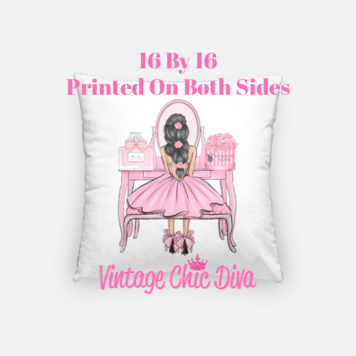 Flower Vanity Girl22 Pillow Case-