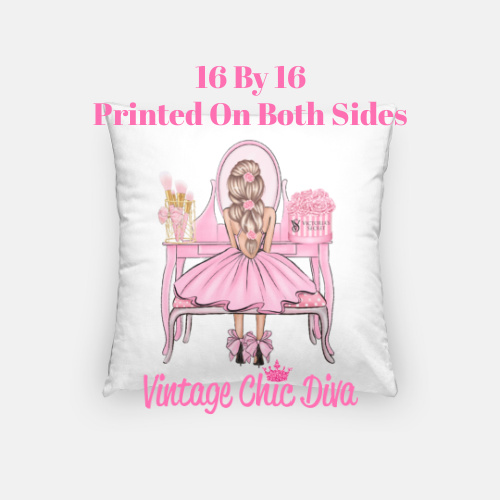 Flower Vanity Girl27 Pillow Case-