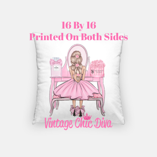 Flower Vanity Girl31 Pillow Case-