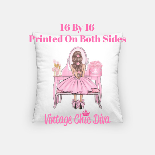 Flower Vanity Girl5 Pillow Case-