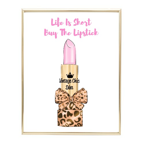 Glam Animal Print Lipstick11 Wh Bg-