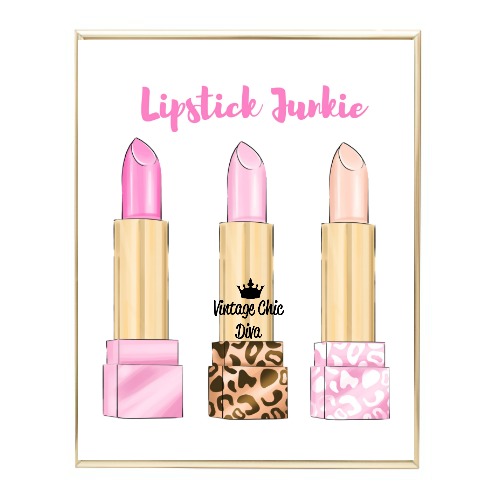 Glam Animal Print Lipstick13 Wh Bg-