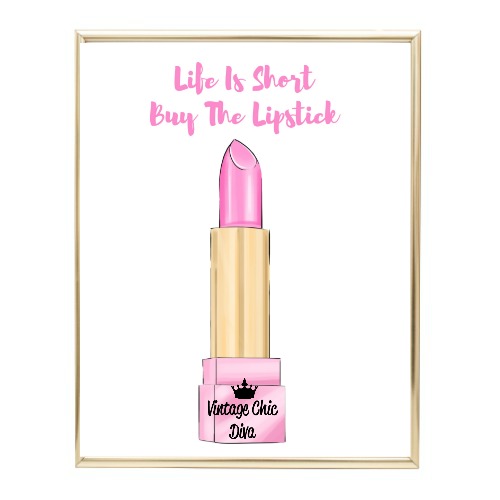 Glam Animal Print Lipstick1 Wh Bg-