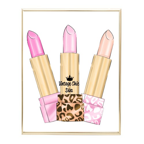 Glam Animal Print Lipstick23 Wh Bg-