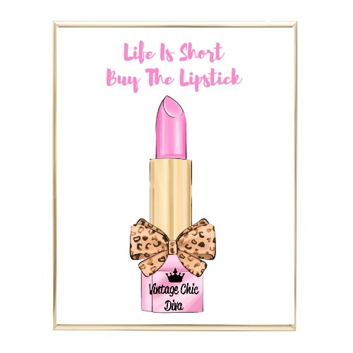 Glam Animal Print Lipstick5 Wh Bg-
