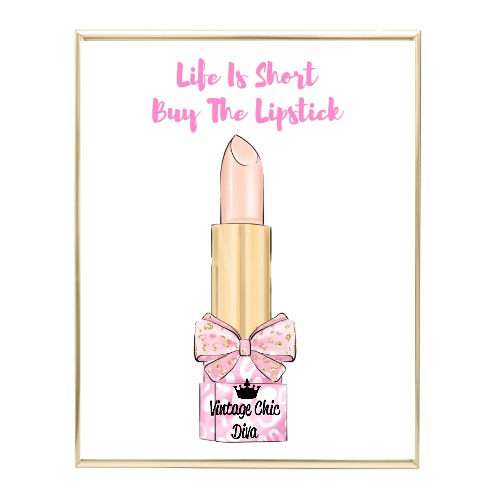Glam Animal Print Lipstick7 Wh Bg-