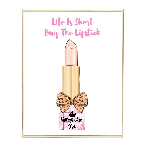 Glam Animal Print Lipstick8 Wh Bg-