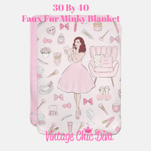 Pink Beauty Girl3 Blanket-
