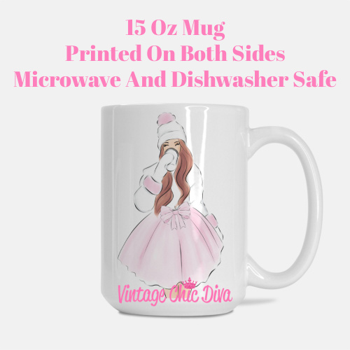 Pink Bow Cmas Girl3 Coffee Mug-