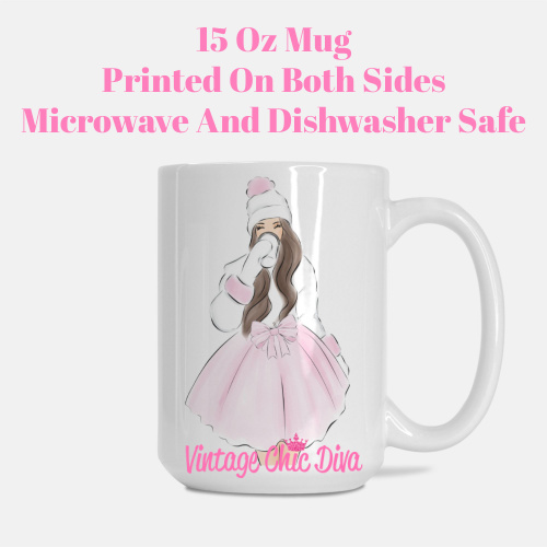 Pink Bow Cmas Girl4 Coffee Mug-