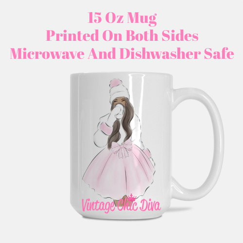 Pink Bow Cmas Girl5 Coffee Mug-