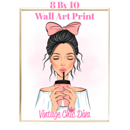 Pink Bow Coffee Girl3-