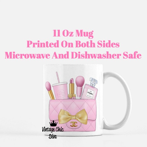 Pink Chanel Bag Makeup22 Coffee Mug-