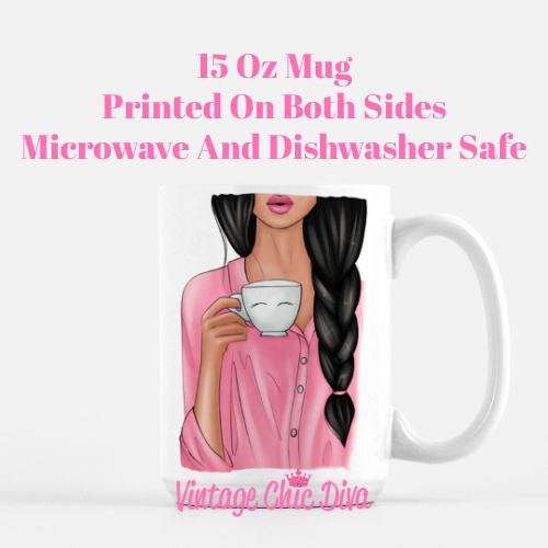Pink Coffee Girl3 Coffee Mug-