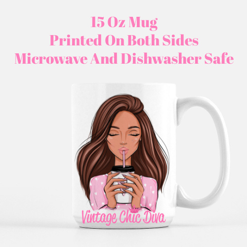 Pink Drink Girl3 Coffee Mug-