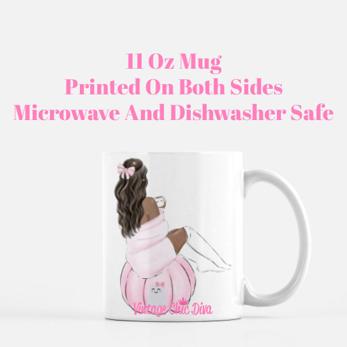 Pink Fall Bow Girl10 Coffee Mug-