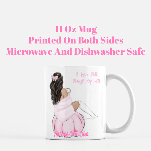 Pink Fall Bow Girl11 Coffee Mug-