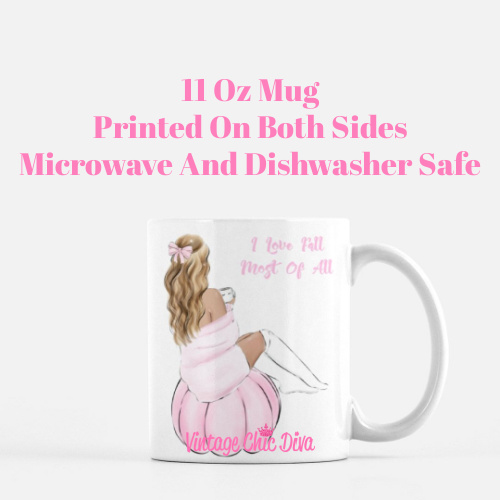 Pink Fall Bow Girl12 Coffee Mug-
