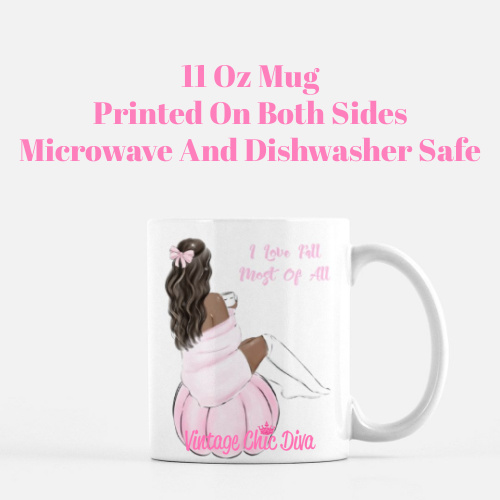 Pink Fall Bow Girl15 Coffee Mug-