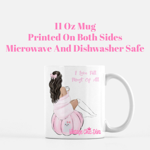 Pink Fall Bow Girl16 Coffee Mug-