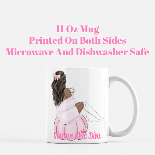 Pink Fall Bow Girl5 Coffee Mug-