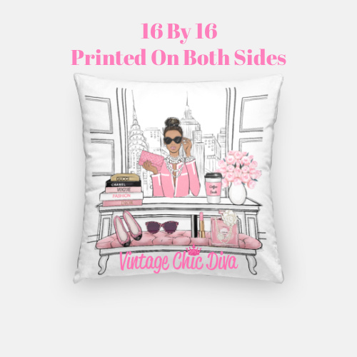 Pink Girl Boss8 Pillow Case-
