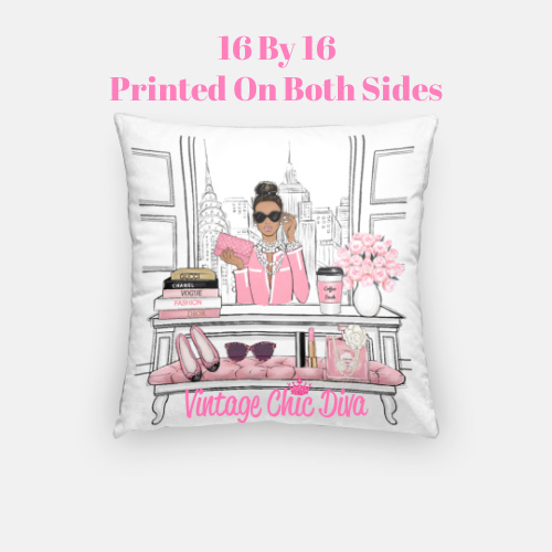 Pink Girl Boss8 Pillow Case-
