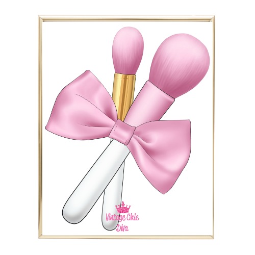 Pink Glam Brush Set3 Wh Bg-