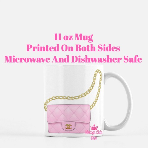 Pink Glam Chanel Bag11 Coffee Mug-