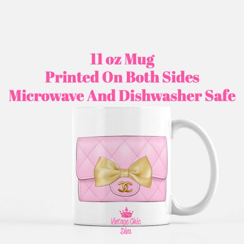 Pink Glam Chanel Bag3 Coffee Mug-