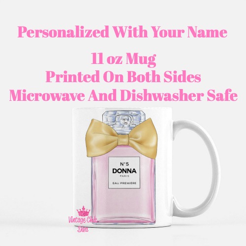 Pink Glam Chanel Perfume Custom3 Coffee Mug-