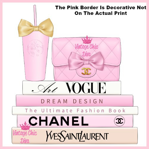 Pink Glam Chanel Starbucks Set27-